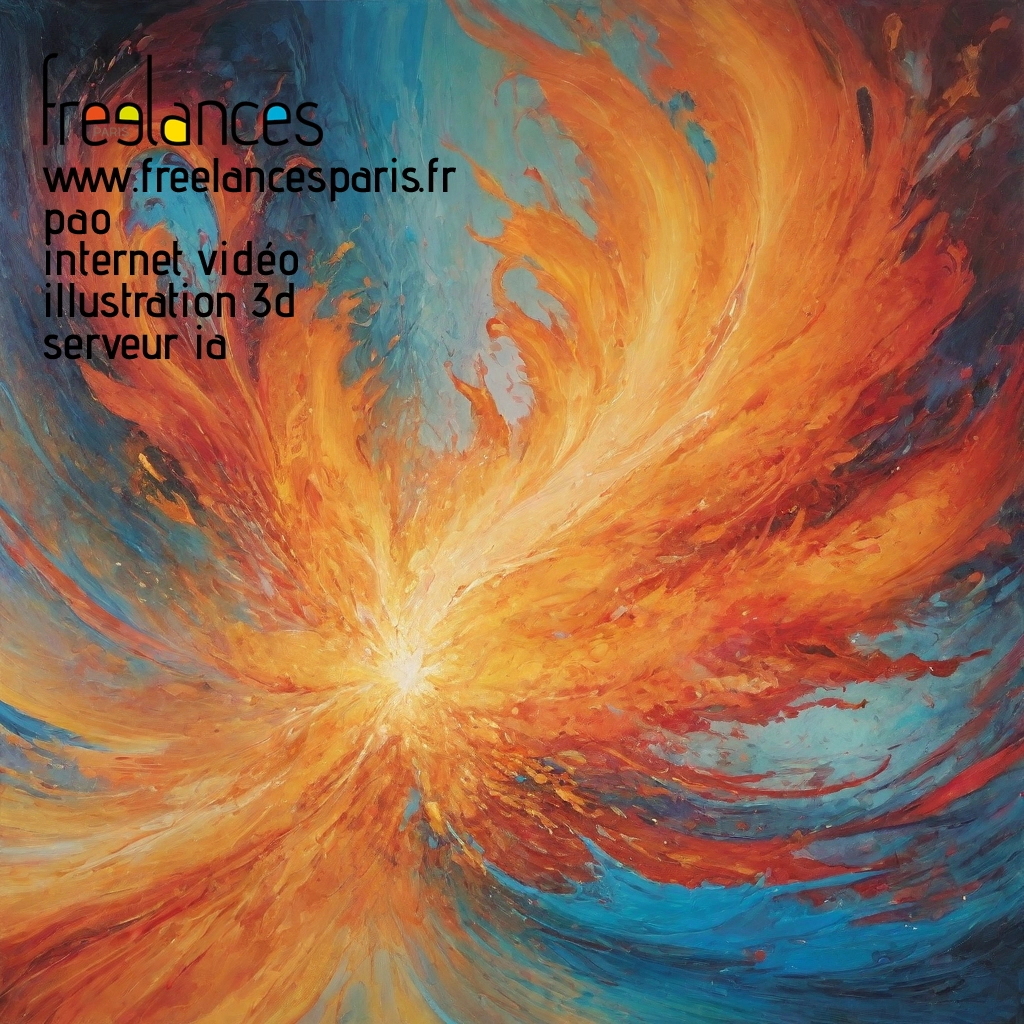 Pao mise en page internet vidéo illustration 3d serveur IA générative AI freelance paris studio de création magazines lu95jk10